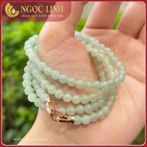 Vòng tay ngọc phỉ thuý, Nếp hoa băng - Xanh táo