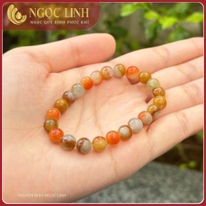 Vòng tay phỉ thuý ngọc linh, chuỗi ngọc nhiều mầu