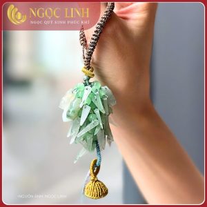 Lắc tay, bản trụ & charm phỉ thuý ngọc linh mix cùng vòng đá, vòng trang sức L02