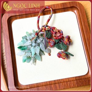 Lắc tay, bản trụ & charm phỉ thuý ngọc linh mix cùng vòng đá, vòng trang sức L03