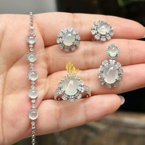 Bông tai ngọc phỉ thuý BT03